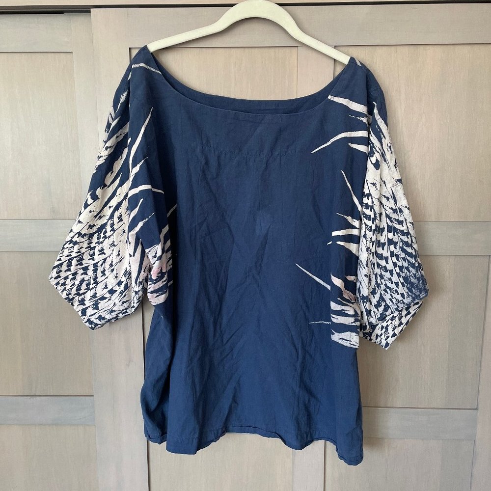 Uzi NYC cotton oversized blouse: Women's OS
